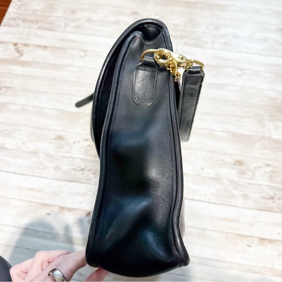 Coach 5265 Vintage Lexington Leather Briefcase Black Laptop Messenger - Picture 3 of 10